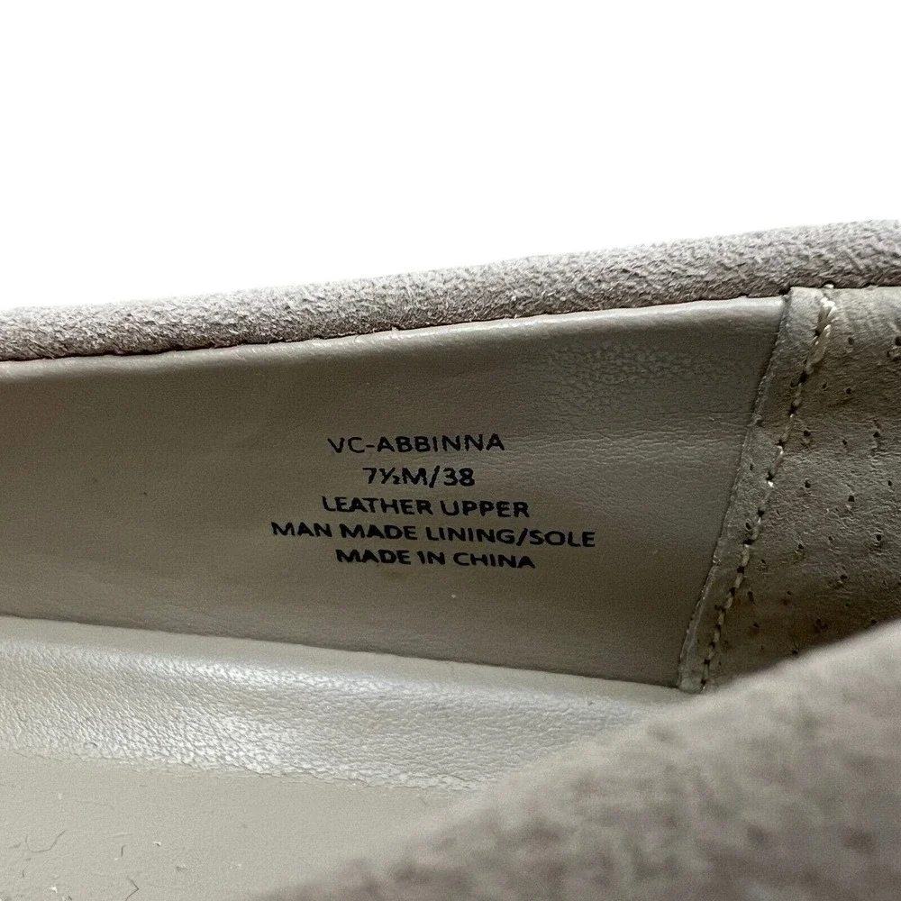 Vince Camuto Abbinna Sneaker Leather Gore Elastic Sides Grey‎ Women Size 7.5M